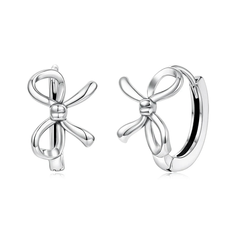 Boucles d'Oreilles Puces Nœud en Argent 925