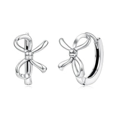 Boucles d'Oreilles Puces Nœud en Argent 925