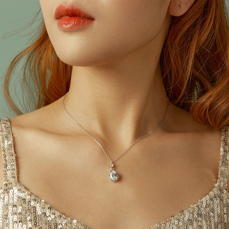 Collier Pendentif Goutte en Argent 925