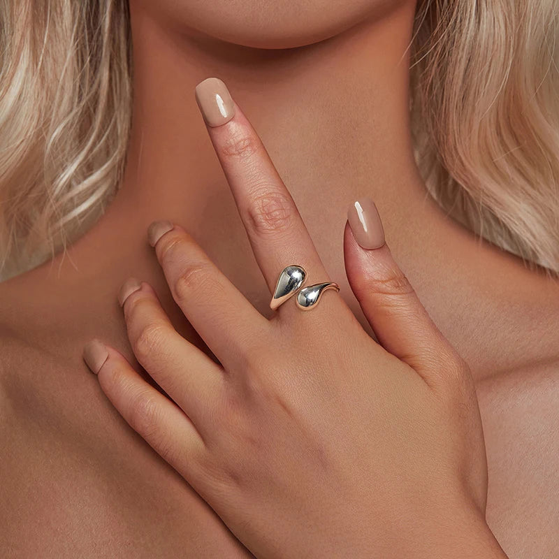 Bague Goutte en Argent 925