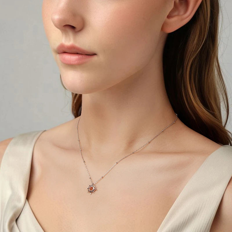 Collier Pendentif Soleil en Argent 925