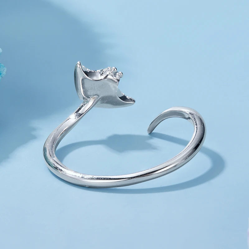 Bague Ajustable Raie en Argent 925