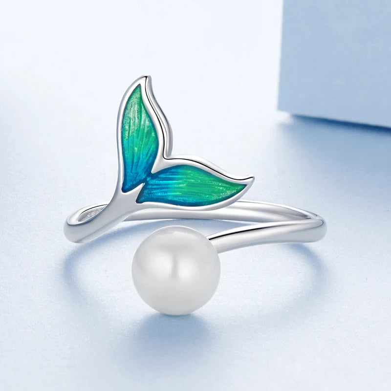 Bague Ajustable Sirène en Argent 925