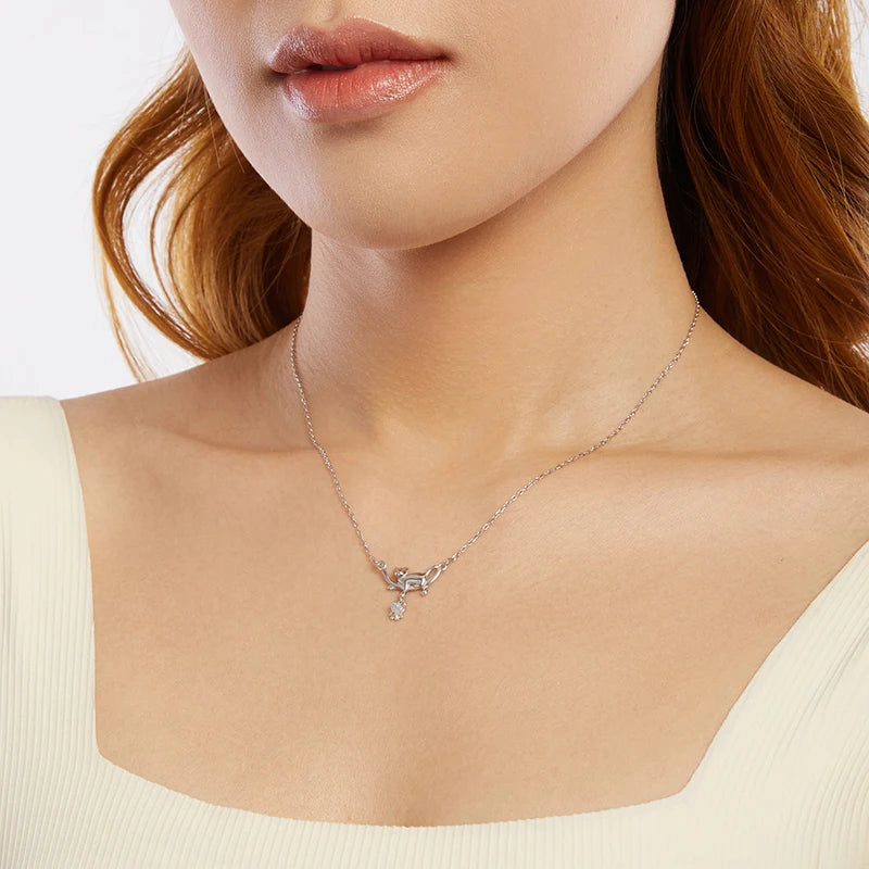 Collier Pendentif Chat en Argent 925