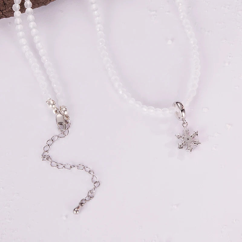 Collier Pendentif Fleur de Givre en Argent 925