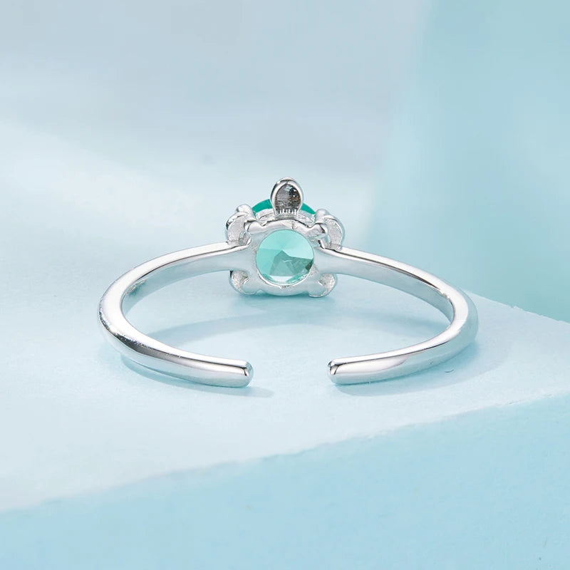 Bague Ajustable Tortue de Mer en Argent 925