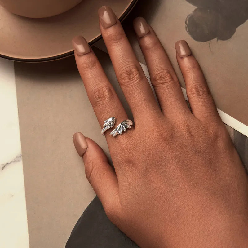 Bague Dragon Volant en Argent 925