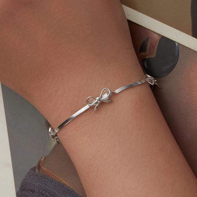 Bracelet Nœud Ruban en Argent 925