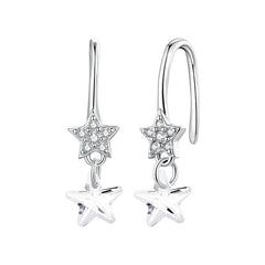 Boucles d'Oreilles Étoile en Argent 925