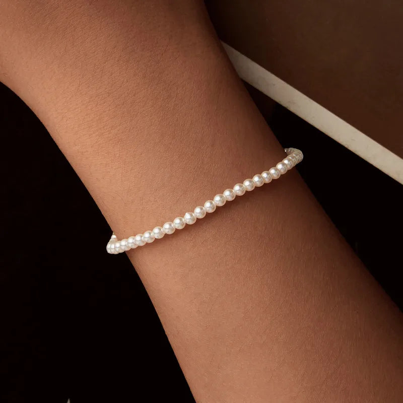 Bracelet en Nacre Blanche et Argent 925