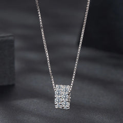 Collier Ras-de-Cou Moissanite Porte-Bonheur en Argent 925 avec Certificat