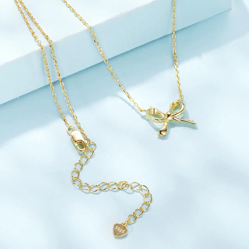 Collier Nœud Ruban en Argent 925