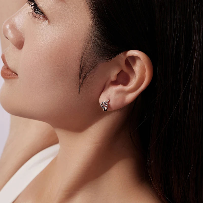 Créoles Lotus Vintage en Argent 925