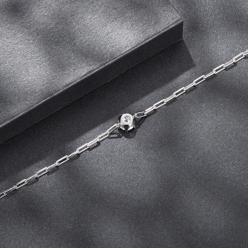 Bracelet Moissanite Étincelant en Argent 925 avec Certificat
