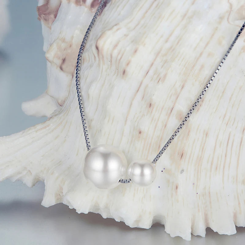 Collier Ras-de-Cou Perles de Coquillage en Argent 925