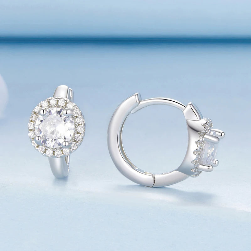 Créoles Cercle Halo en Argent 925
