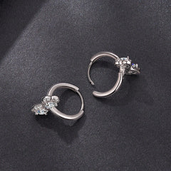 Créoles Nœud en Argent 925