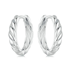 Créoles Tressées Métalliques en Argent 925