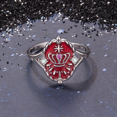 Bague Ajustable Carte de Tarot Reine en Argent 925
