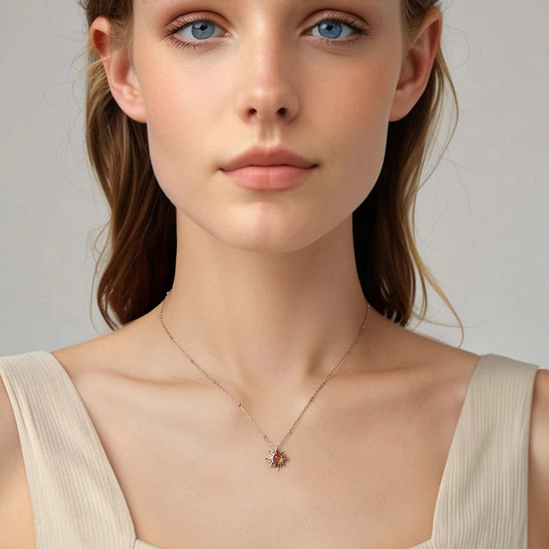 Collier Pendentif Soleil en Argent 925