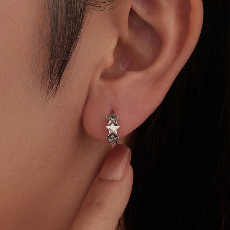Créoles Étoile en Argent 925