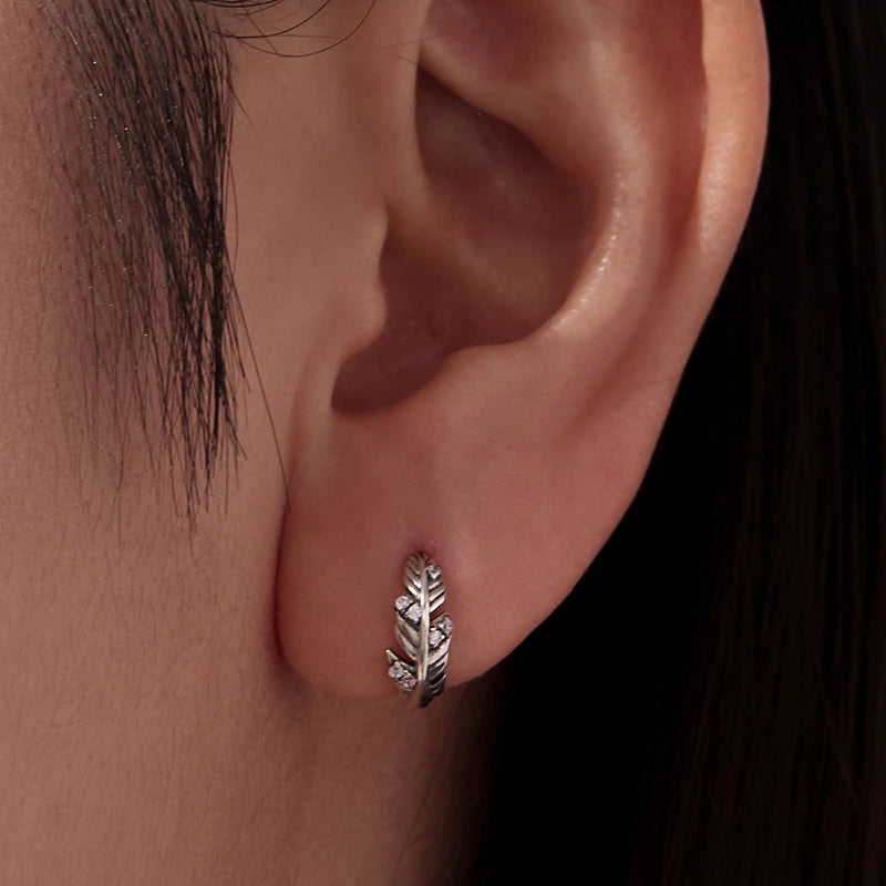 Créoles Plume en Argent 925