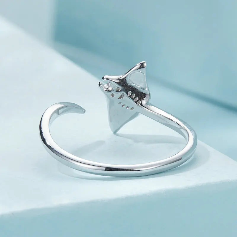 Bague Ajustable Raie en Argent 925