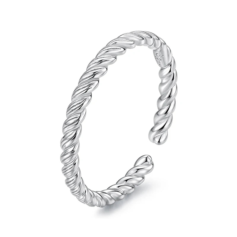 Bague Tressée en Argent 925
