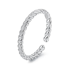Bague Tressée en Argent 925