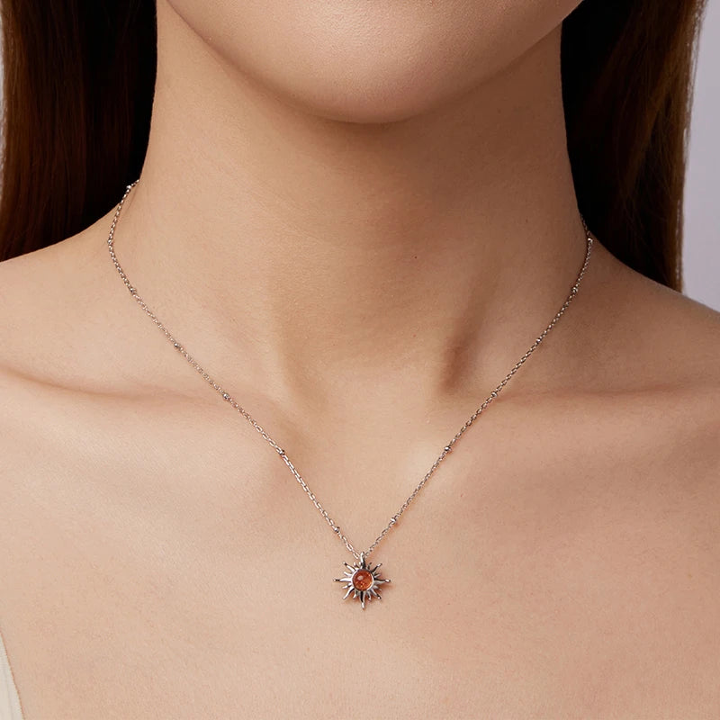Collier Pendentif Soleil en Argent 925