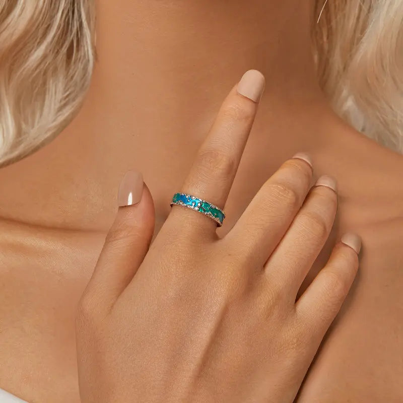 Bague Ajustable Petit Prince et Renard en Argent 925