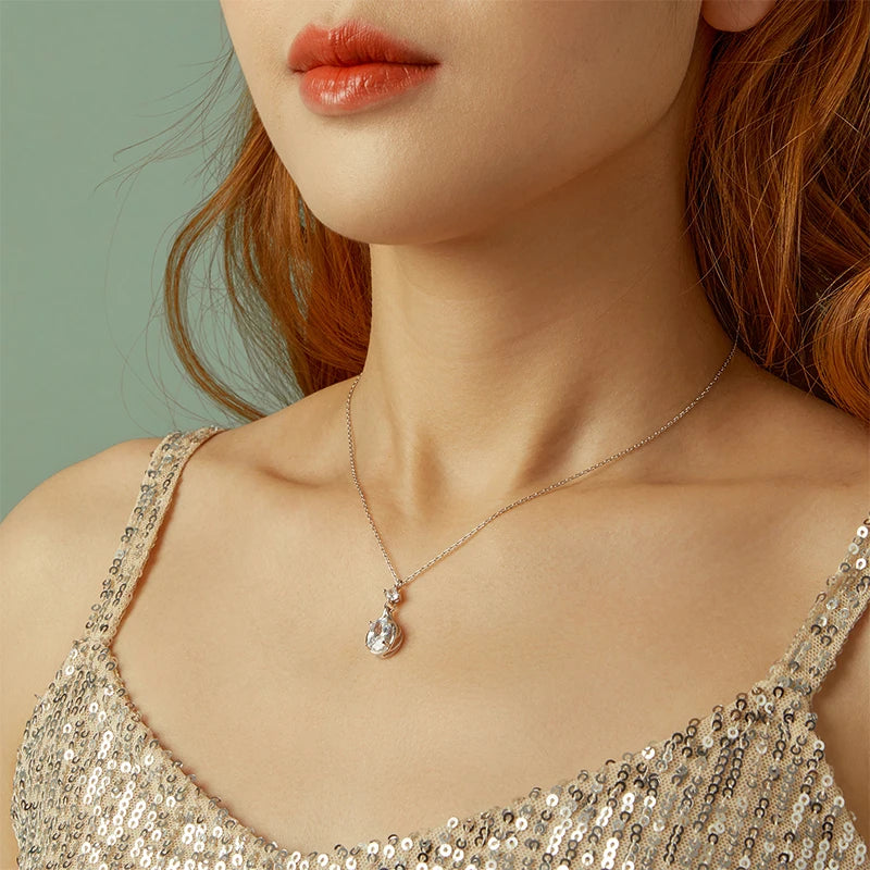 Collier Pendentif Goutte en Argent 925