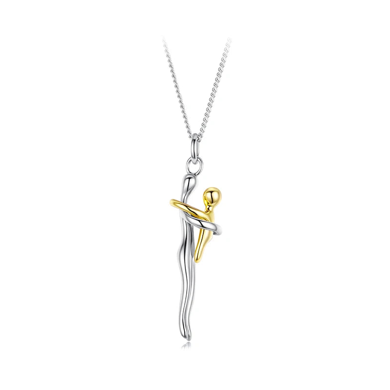Collier Étreinte Mère-Enfant en Argent 925