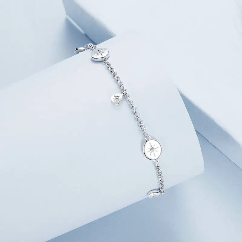 Bracelet Étoile à Pampille en Argent 925
