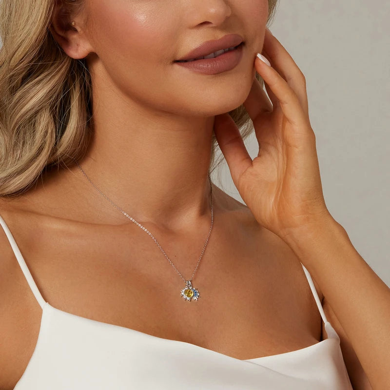 Collier Pendentif Soleil et Lune en Argent 925