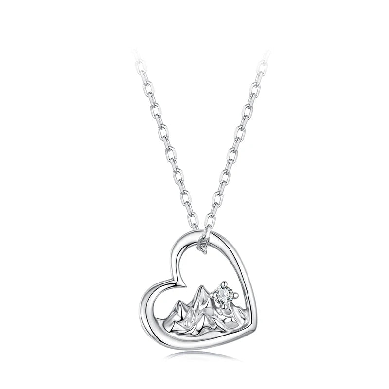 Collier Paysage de Montagnes en Argent 925