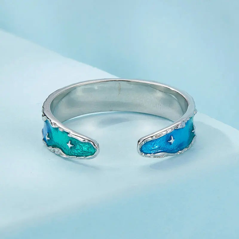 Bague Ajustable Petit Prince et Renard en Argent 925