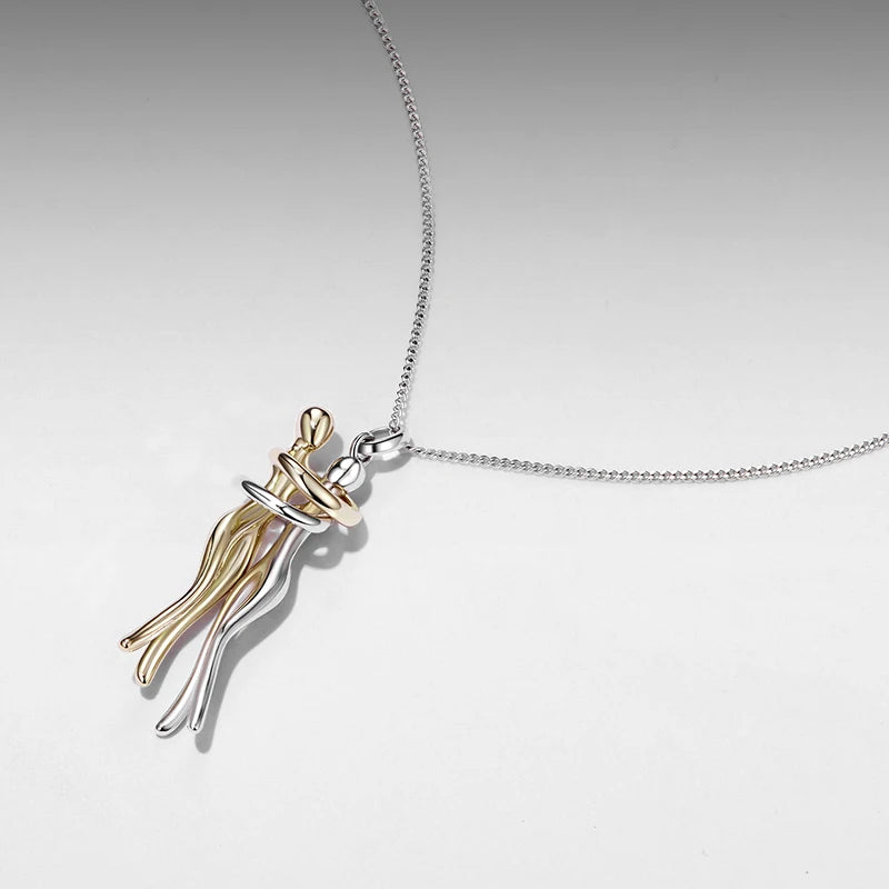 Collier Étreinte de l'Amitié en Argent 925