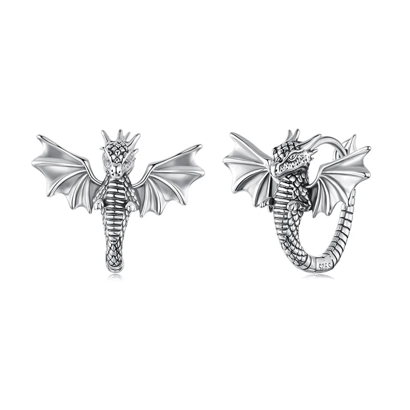 Créoles Dragon Volant en Argent 925
