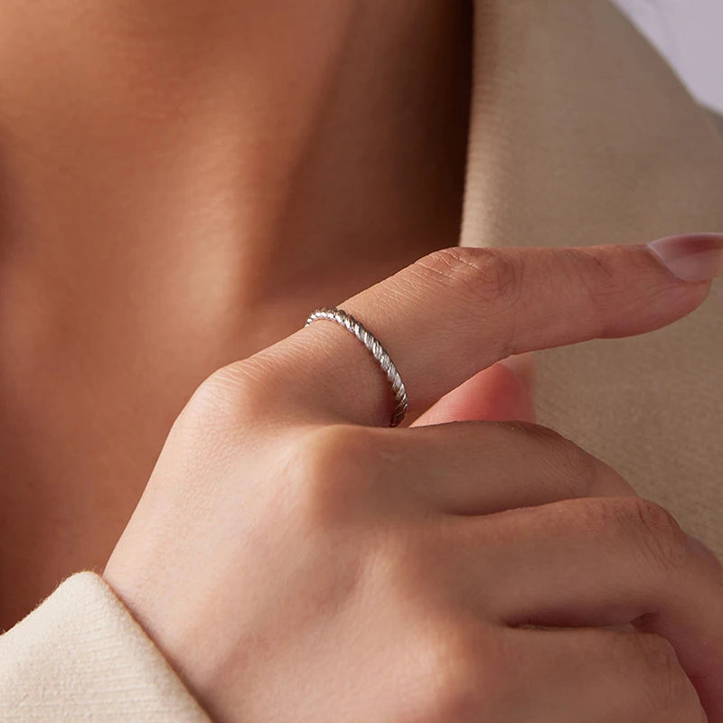 Bague Tressée en Argent 925