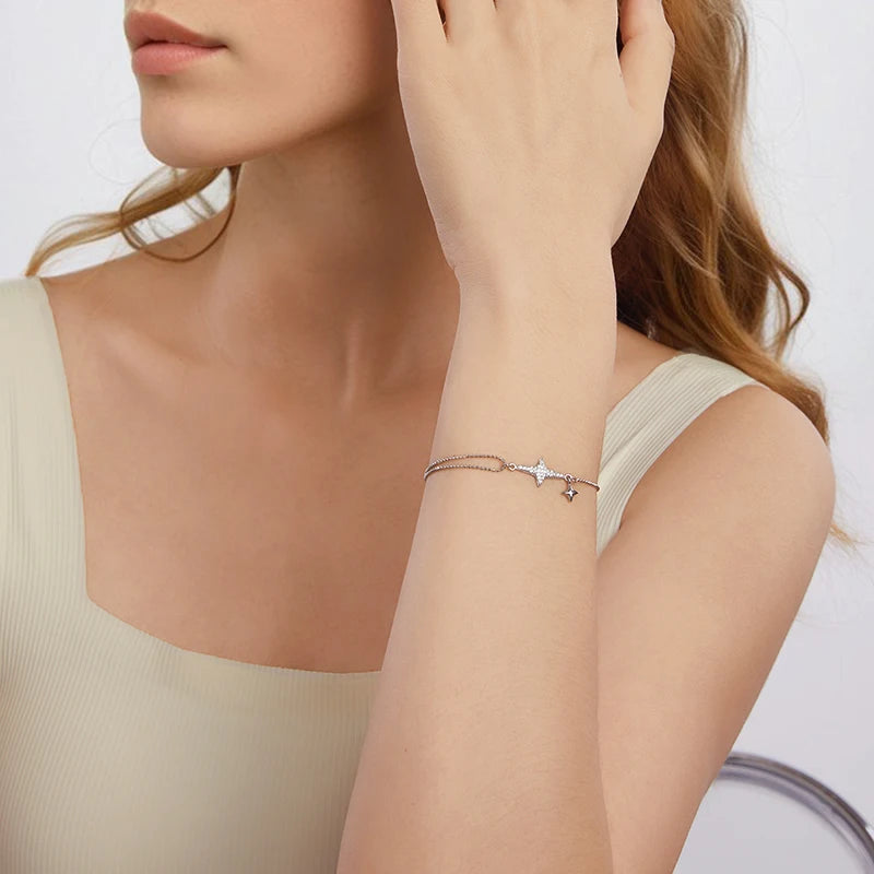 Bracelet Lumière d'Étoile en Argent 925