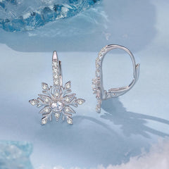 Créoles Fleur de Givre en Argent 925