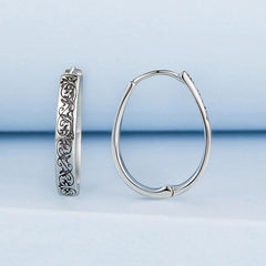 Créoles Motif Vintage en Argent 925