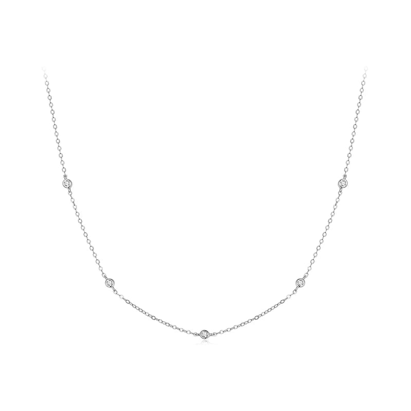 Collier Ras-de-Cou en Argent 925 avec Certificat