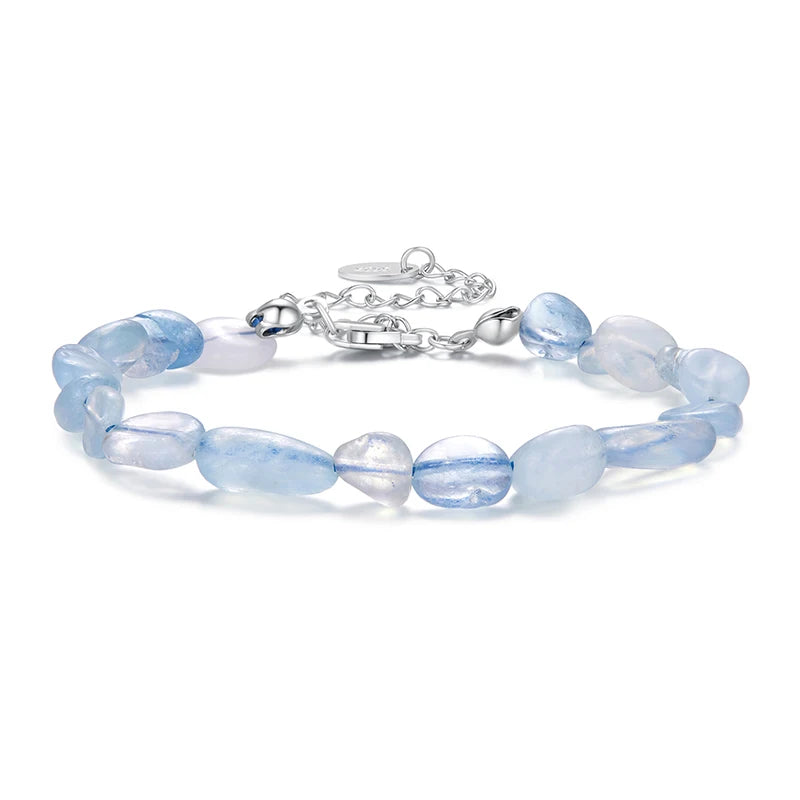 Bracelet Cristal Bleu en Argent 925