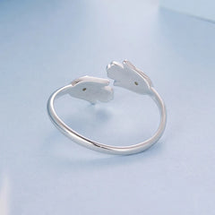 Bague Ajustable Main de Fatma Protectrice en Argent 925