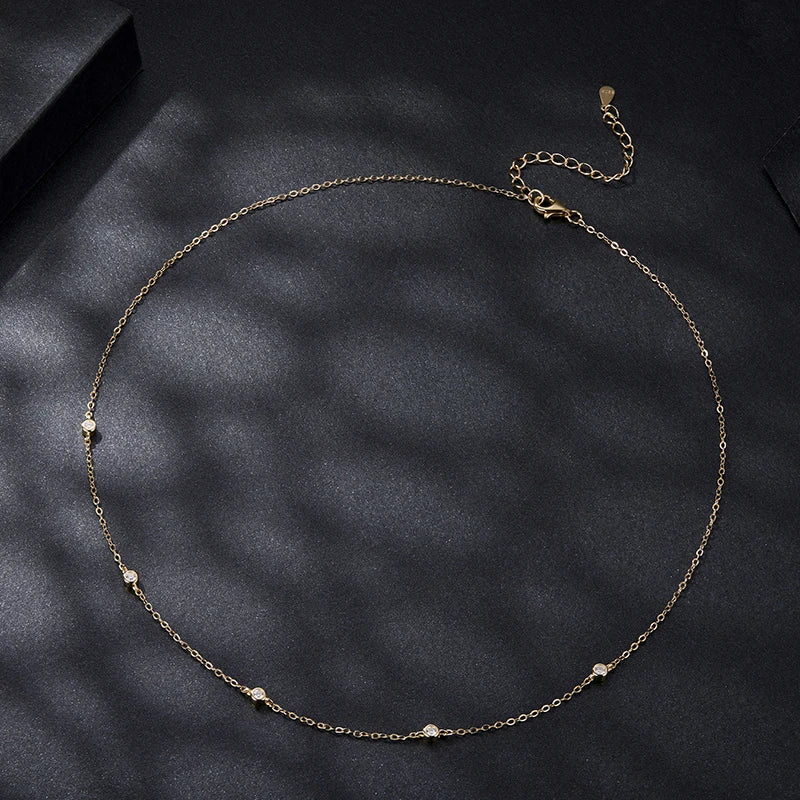 Collier Ras-de-Cou en Argent 925 avec Certificat