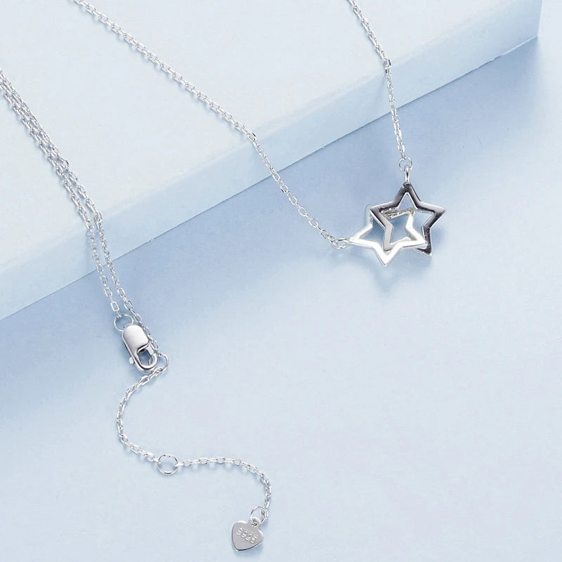 Collier Lumière d'Étoile en Argent 925