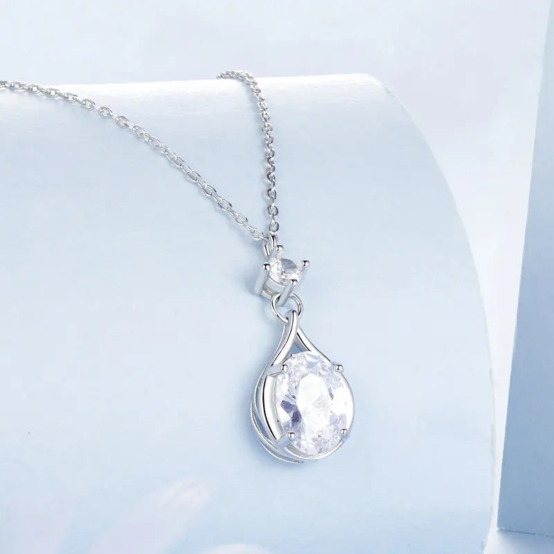 Collier Pendentif Goutte en Argent 925
