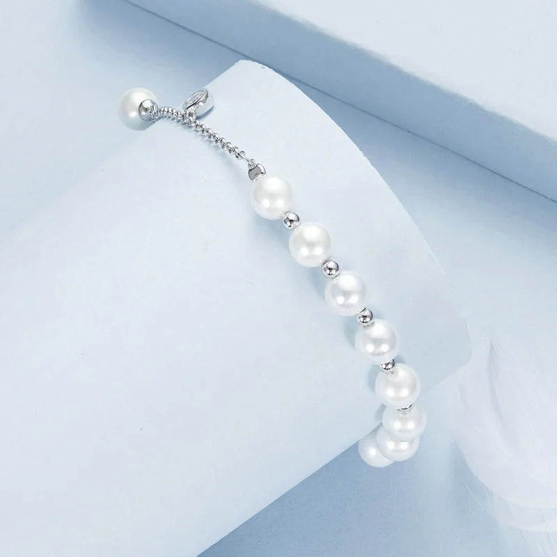 Bracelet Perles Coquillage à Pampille en Argent 925